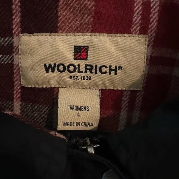 Woolrich Black Lined Jacket, Size L - Image 3