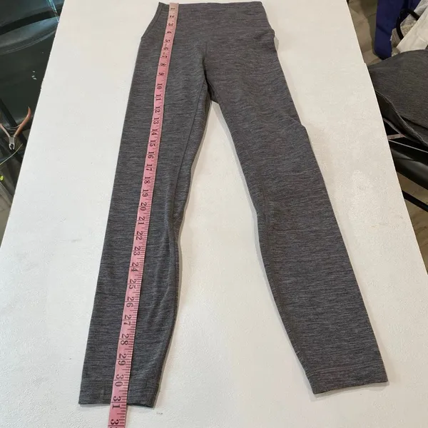Lululemon Leggings Size 0 Heathered Gray High Rise Full Length Yoga Pants - Image 6