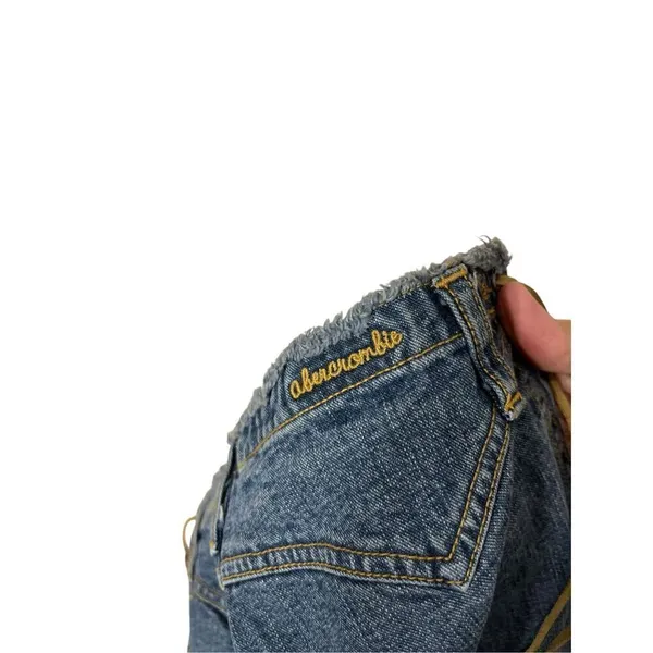 Vintage Abercrombie & Fitch‎ Y2K Lace Up Capri Jeans - Image 7