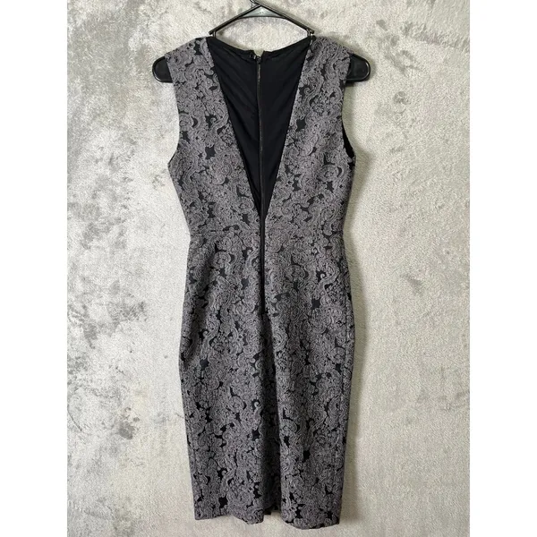 Alice + Olivia Black Lace Mini Dress XS V-Neck Cocktail‎ Party Elegant Size 0 - Image 3