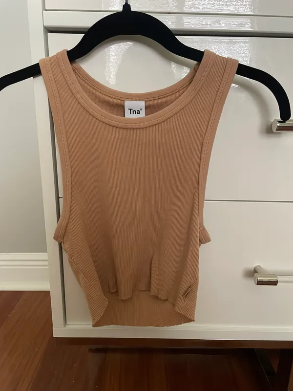 TNA Ribbed Cropped Racer Tank - Image 2