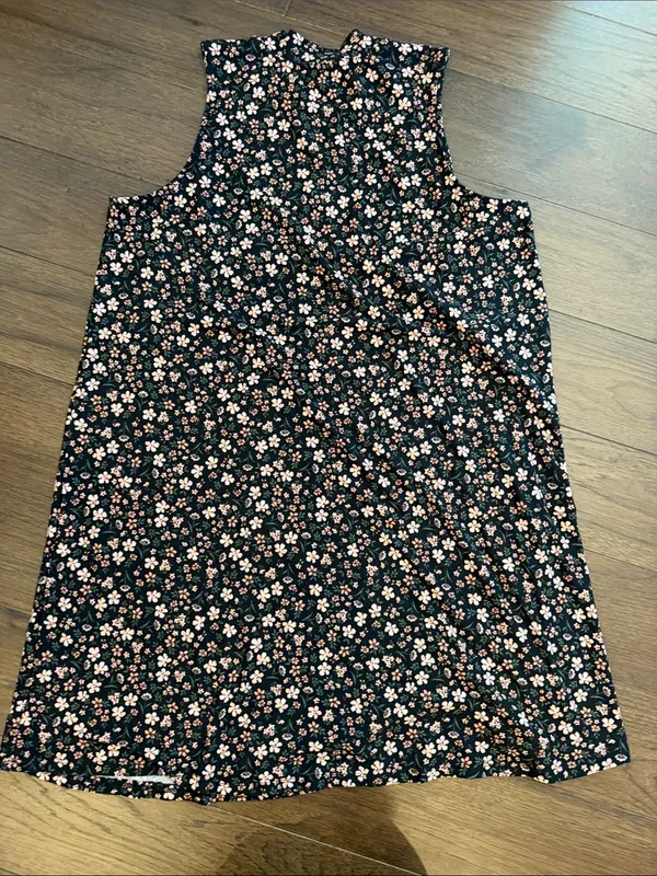 Pink Rose High Neck Mini Flowy Dress in a Floral Print Size XL - C8-100 - Image 7