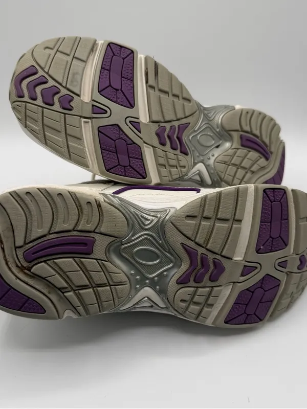 Vionic Walker Womens 7 Wide White Purple Orthotic Arch Support Walking Shoes - Image 6