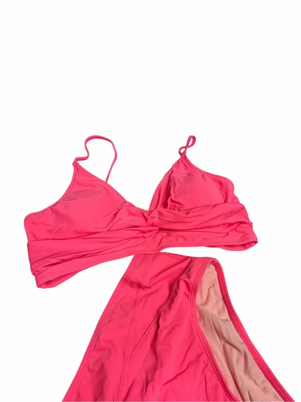 Cupshe NEW Women's Bright Pink High Waisted Bikini Size Medium #260238 - Image 3