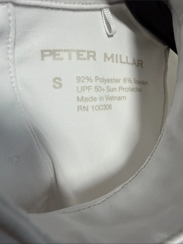 Peter Millar Women’s Mock Neck Sleeveless Button Back White Golf Top UPF 50+ S - Image 4
