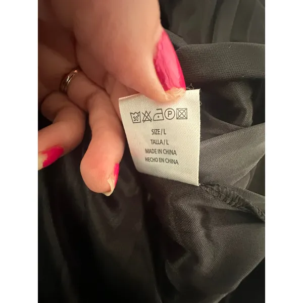 Harper Midi Skirt L Black Tulle Mesh Embroidered Romantic Balletcore Fairy Goth - Image 6