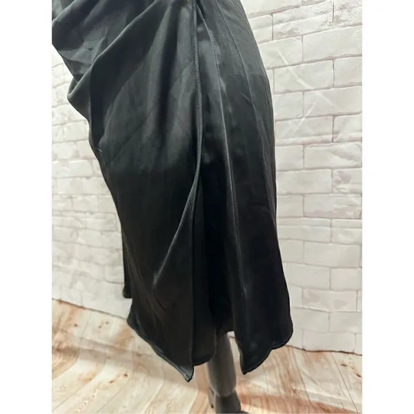 Black Cold Shoulder Long‎ Sleeve Mini Dress Wrap V Neck Cocktail - Image 9