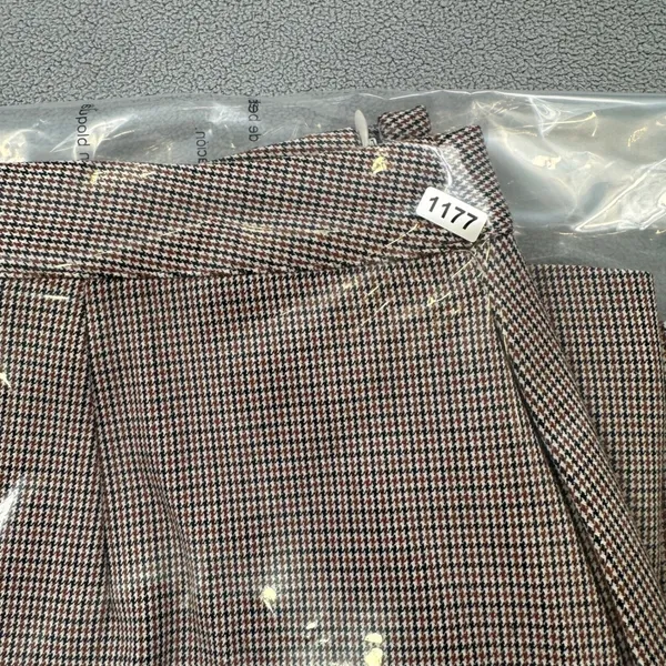 A New Day Mini Skirt Womens 4 Brown Houndstooth Pattern Side Zipper Patterned A - Image 8