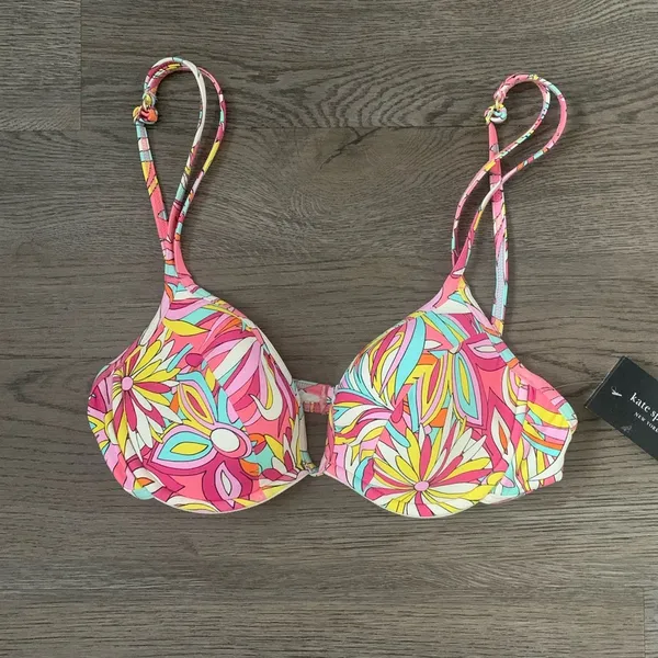 Kate Spade Anemone Floral Underwire Bikini Top‎ - Size M - Pink - NWT - Image 3