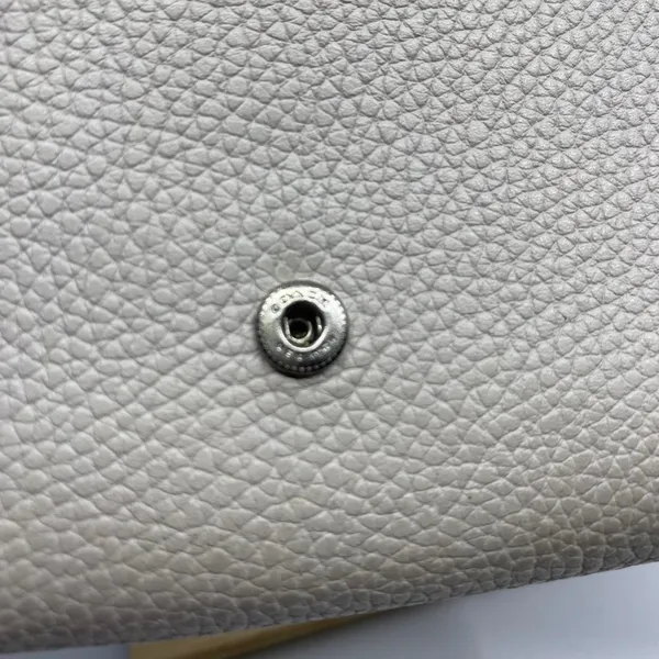 Coach Yellow White Grain Leather Wallet - Image 8