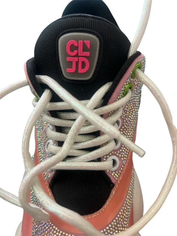 CLJD Rhinestone Platform Sneakers - Pastel Pink - Marked EU 36 - Image 7