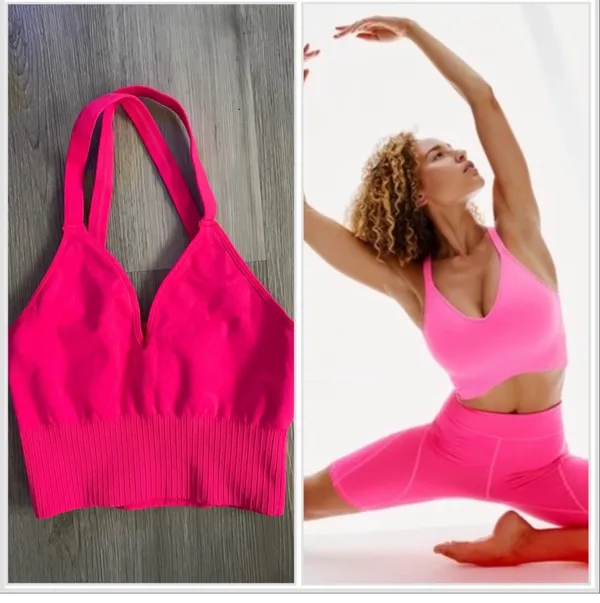 Free People NWOT Good Karma Crop Tank Hot Pink XS/S - Image 2