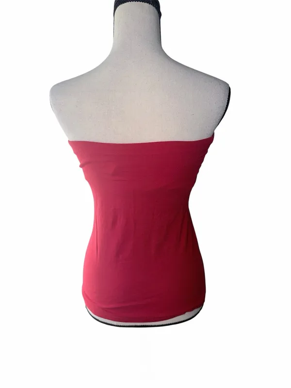 No Boundaries Red Tube Top Size Medium Strapless Basic Y2K Casual Top Summer - Image 3
