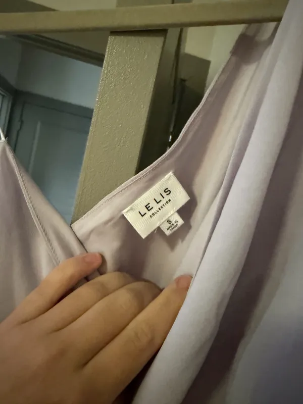Le Lis Top One-Shoulder Lavender Cropped Blouse Size Small - Image 3