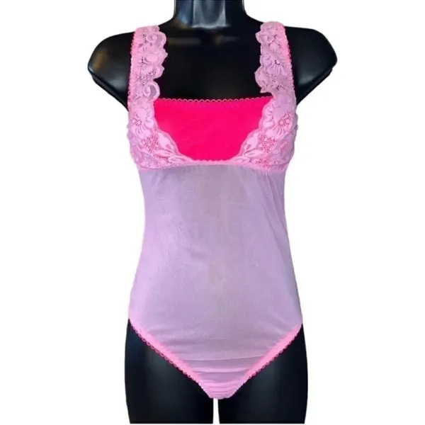 We Are Hah Pink bodysuit(Size Small) Pink - Image 3