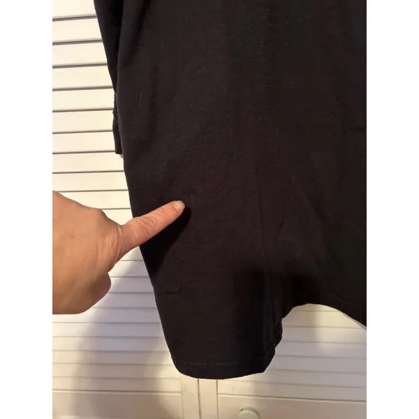 Ellos Black Long Sleeve Tunic Dress Pockets Side‎ Slits Plus Size L 18 20 - Image 4