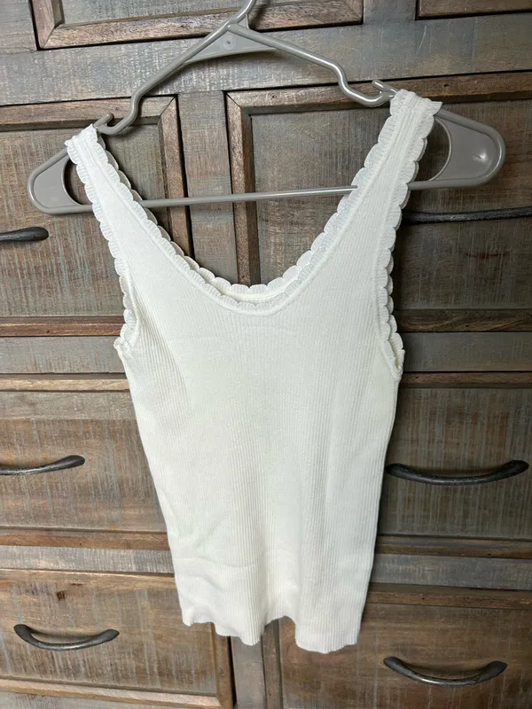 White Amazon Top Tank  - Image 3