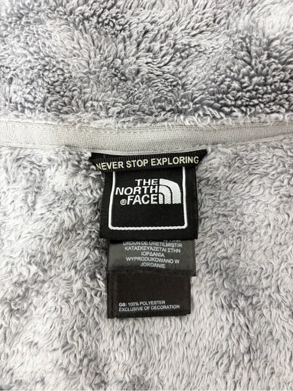 The North Face Women's Gray Plush Full-Zip Teddy Osito fleece Jacket‎ Size M - Image 8