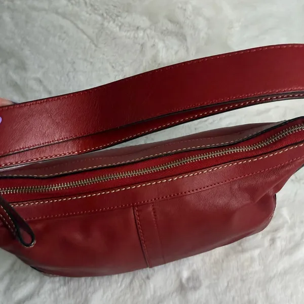 y2k Coach Red Convertible F12322 Hobo Shoulder Bag Crossbody - Image 7