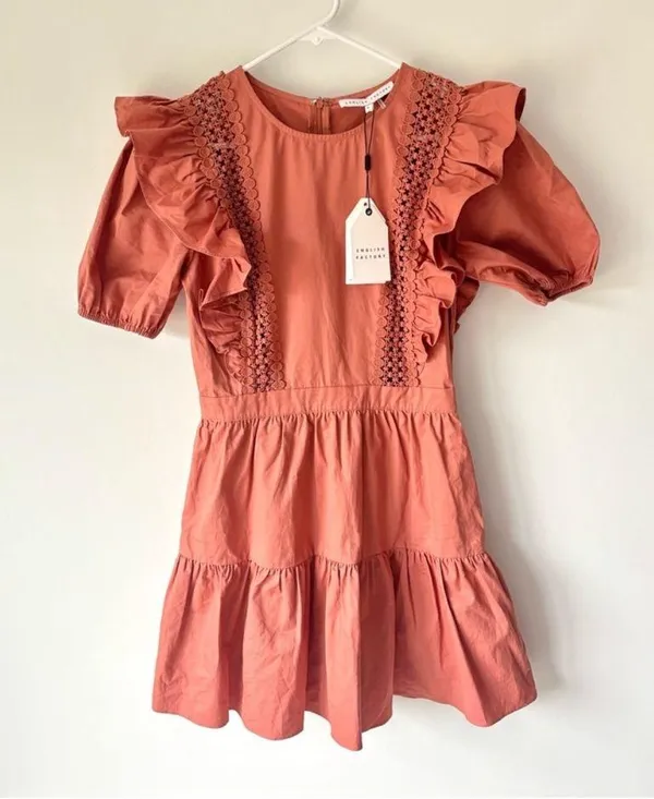 English Factory Dress Mini puff sleeves - Image 2