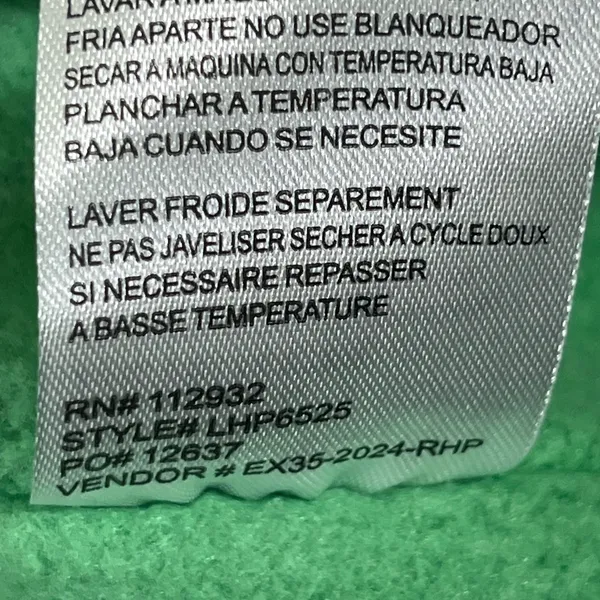 Green Cropped New York Hoodie Oversized Women Sz 8 By Relaxx‎ New - Image 6