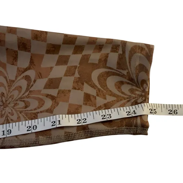 Beyond Yoga Check Flower Endurance High Waisted Leggings Size‎ Medium Tan Brown - Image 12