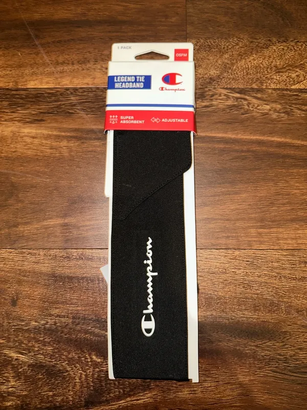 New Champion Black Legend Tie Headband - Image 6