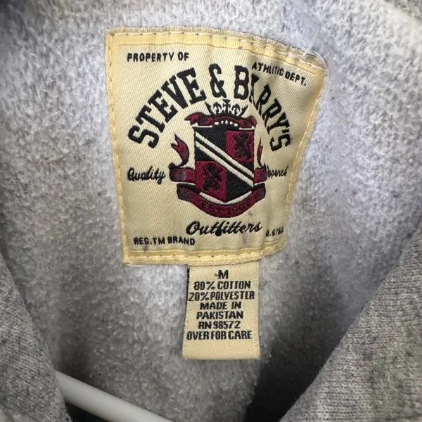 Steve & Barry's VTG Y2K Michigan State Spartans Oversized Cozy Hoddie Grey College Sweatshirt - Image 3