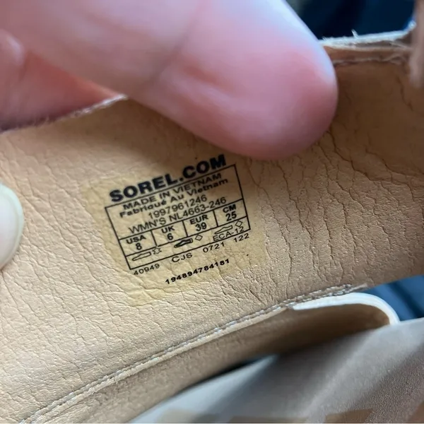 Sorel Ella ll sling‎ back sandals tan leather size 8 - Image 6