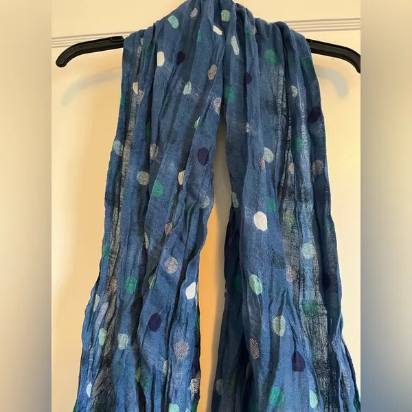 Polkadot scarf Blue - Image 3