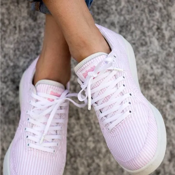 Onitsuko Tiger & Naked sneakers seersucker vegan in “ candy”pink - Image 4