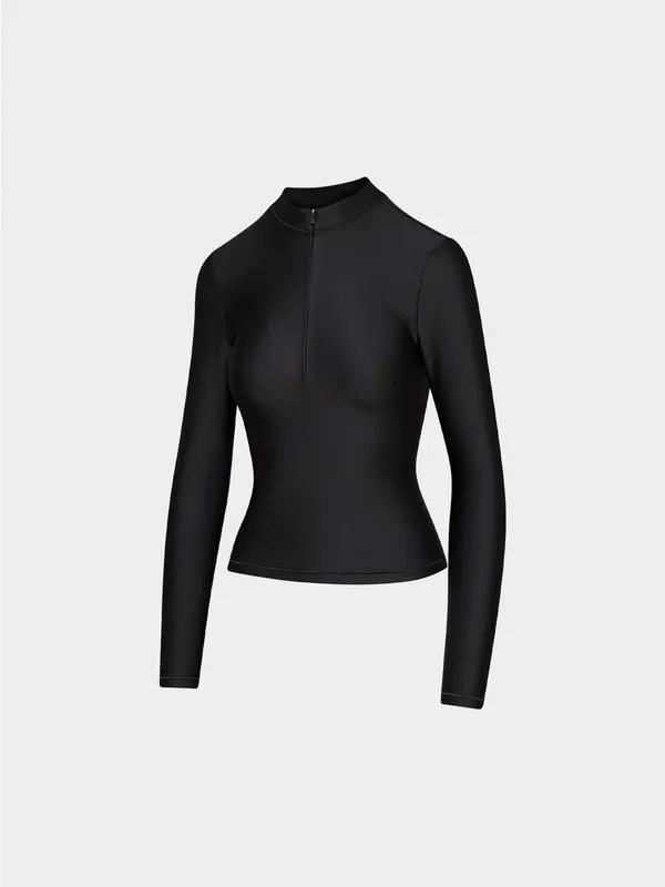 Aritzia Golden GloTone Trailblaze Mockneck long sleeve black size large NWT - Image 7