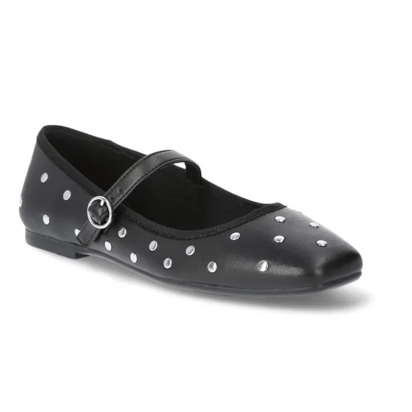 Scoop Womens Mary Jane Flats Size 8 Black Studded Memory Foam Ballet Shoes - Image 2