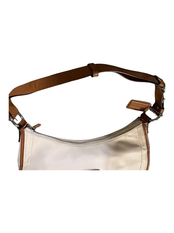 Coach Soho Leather Shoulder Bag Cream Nutmeg Brown Flap Buckle F19580 never used - Image 7