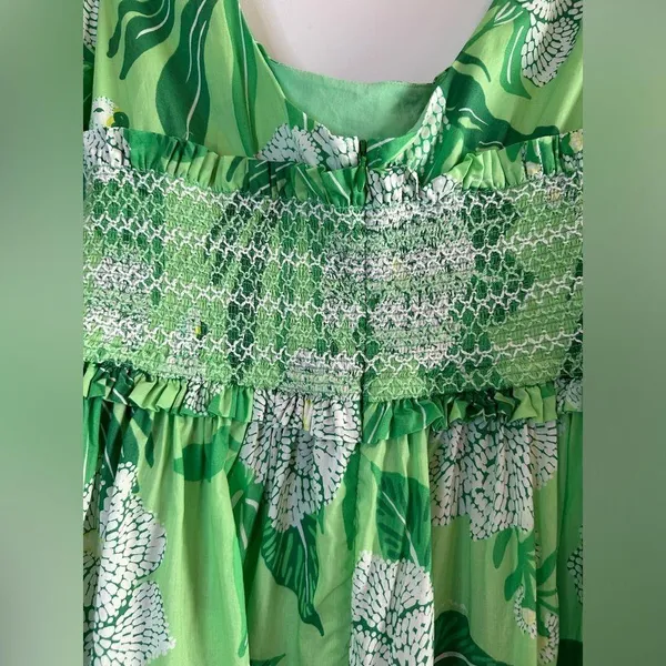 New FARM RIO Dewdrop Floral Green Mini Dress Size Large - Image 8