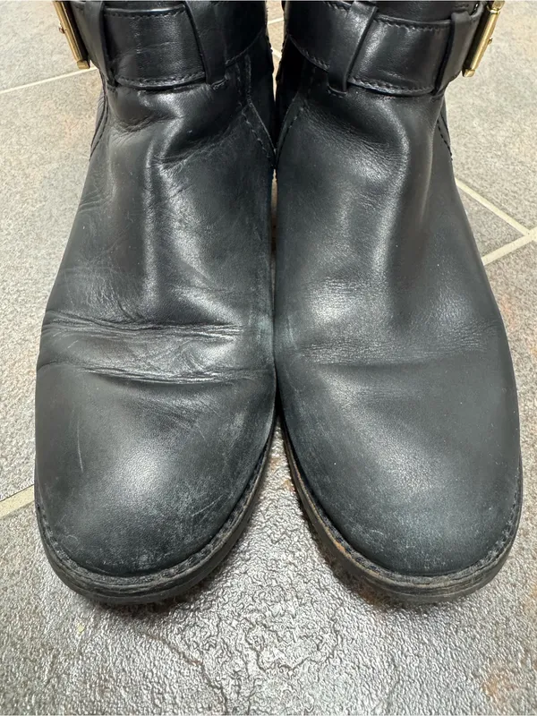 Tory Burch Adeline Riding Boots Knee High Equestrian Leather Black 7.5 Classic - Image 4