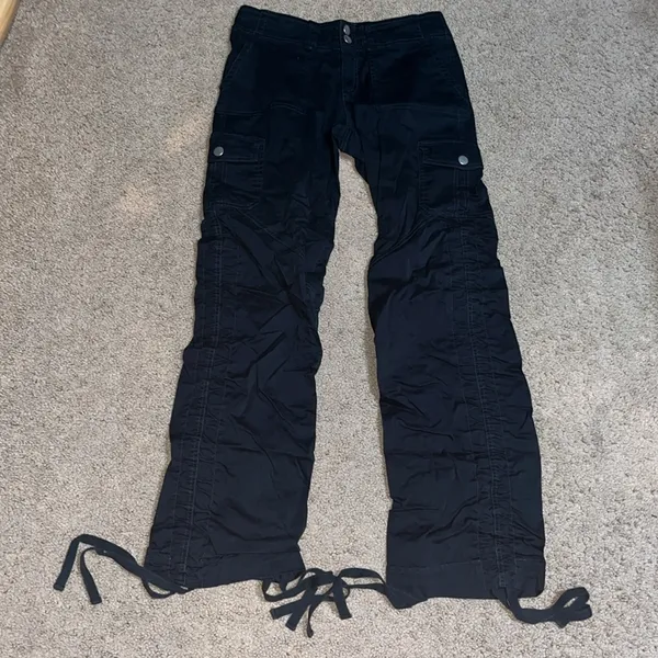 I.Am.Gia Ryder Cargo Pants Low Rise Y2K Goth Streetwear‎ Gorpcore Black XS - Image 5
