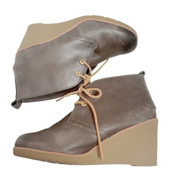 Sperry TopSider Harlow Wedge Chukka Boots Womens‎ Size 8M Burnished Leather - Image 10