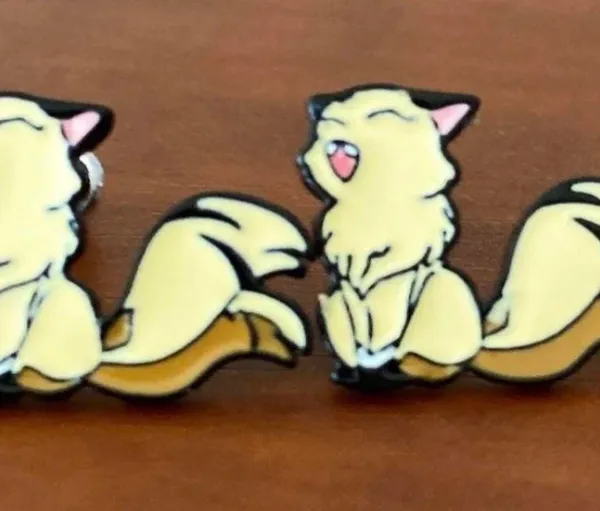 Boutique Anime Inuyasha Kirara Kawaii Unisex Stud Earrings NEW - Image 2
