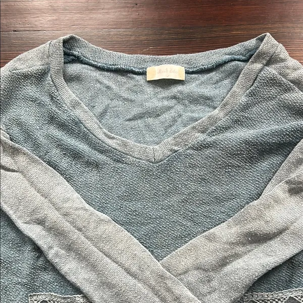 Altard State Blue V-Neck Sweater with Pocket Detail - Image 3