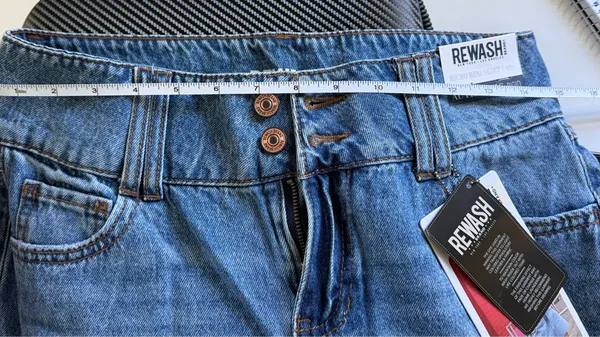 Rewash Juniors Blue Denim Mini Skirt Size 3 - Image 7