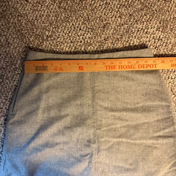 Aritzia Wilfred Essonne Mini Skirt Grey A-Line Wool Cashmere‎ Blend Size 10 - Image 6