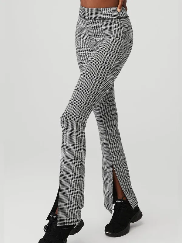 Alo High-Waist Glenplaid Flutter Yoga Pants - Image 2