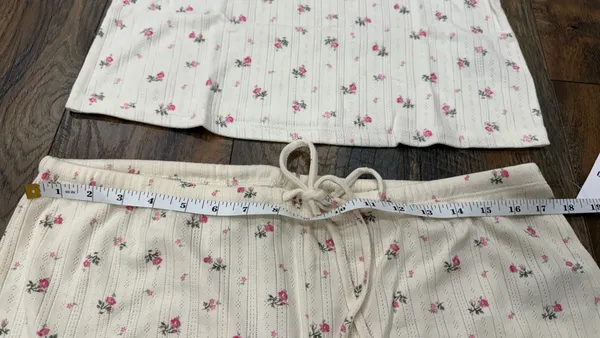 Gap Women’s Pajama Set, Wide Leg Pants And Tank Top, Cream Pink, Size Large, NEW - Image 6
