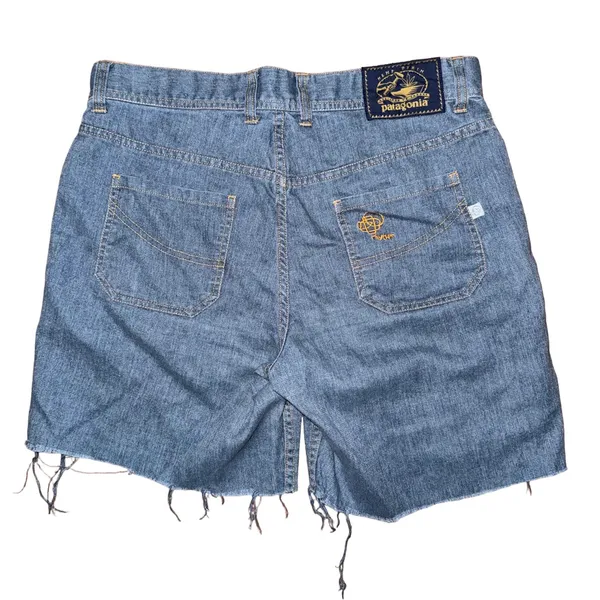 Vintage 90s Patagonia Blue Jean Cutoff Shorts‎ Denim Gorp Outdoors Retro - Image 2