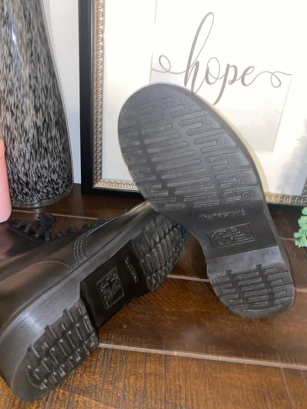 Dr. Martens The Original 1460 All Black Mono Smooth Leather Combat Boots Size 7 - Image 12
