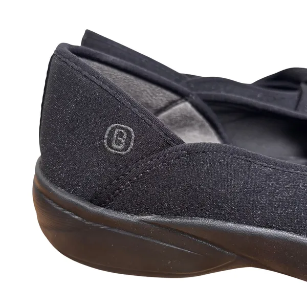 Bzees Paris Womens 7M Black Shimmer Slip On Flats Machine Washable Comfort - Image 2