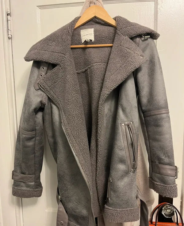Avec Les Filles Faux Leather Motto Jacket - Image 3