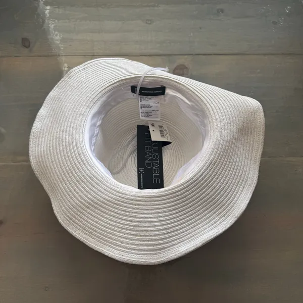 INC International Concepts White Beaded Straw Hat Sz O/S NWT - Image 11