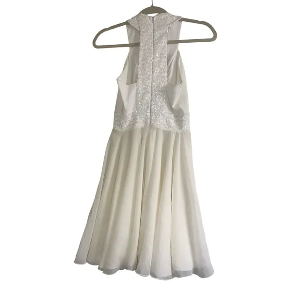 ✨Dress the Population Delani Racerback Sequin Ivory Sz XS Dress✨ - Image 7